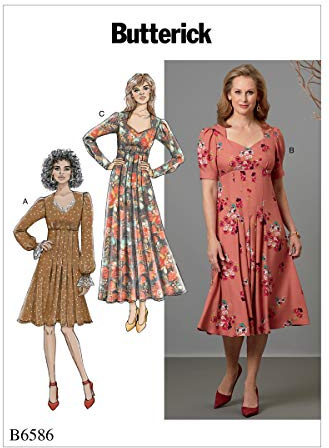 Butterick McCall's B6586, Schnittmuster, Vorlage, Papier, weiß, 6-8-10-12-14