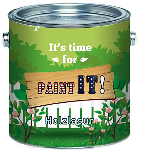 Paint IT! Holzlasur hochwertiges Terrassenöl verhindert Verfärbung des Holzes und sorgt für eine lange Lichtbeständigkeit - ohne Abschleifen nachpflegbar (1 L, Kastanie)