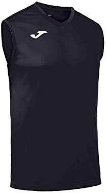 Joma - Camiseta Deportiva Sin Manga Hombre - Ligera y Transpirable Ideal para Todo Tipo de Deporte, Combi, Negro, XL