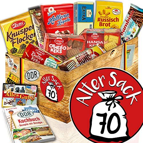 Geschenke mit Keksen/DDR Box/Alter Sack 70 / Geschenkbox für Herren zum 70