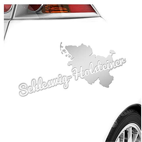 Kiwistar - Autoaufkleber - Schleswig Holsteiner Herkunft - Silber - 50x25cm - Aufkleber Auto, Laptop, Fahrrad, LKW, Motorrad mehrfarbig JDM Decal Racing