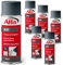 Alfa Sprühlack für innen und außen - Lackieren und Dekorieren, hohe Deckkraft Farbspray, Sprühdose, Made in Germany (6 x 400 ml Hochglanz, RAL 7016 Anthrazit)