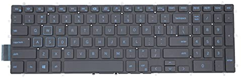 Ersatz-Tastatur mit Hintergrundbeleuchtung, kompatibel mit Dell G3 3579 3779 3590, G5 5587 5590, G7 7588 7590 7790 Serie Game-Laptop mit blauem Rahmen US-Layout