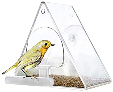 PanHuiWen Vogelfutterspender Fenster Transparent Vogelfutterstation Fensterbank mit Saugnäpfen futterhaus für vögel hängend