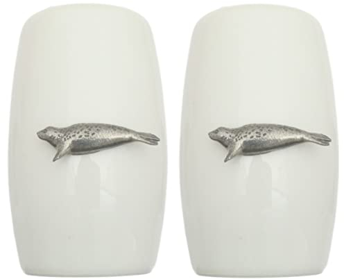 Seal China Salt and Pepper Shakers Cruet Set Modern White CSP 424