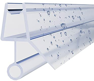 WITEN&NOCK Duschkabinen-Dichtung 50 cm Glasstärke 5/6 mm Wasserabweiser Duschdichtung Ersazdichtung für Duschabtrennung Glastrennwände Glasstür 2er Set