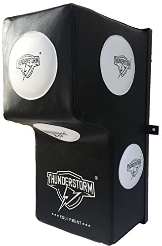 YINO PU-Leder-Wand-Schlagpolster, Boxsack, Zielscheibe, Wandhalterung, Uppercut-Boxtasche, schwere Boxausrüstung für MMA Muay Thai, Kickboxen, Training, Schwarz