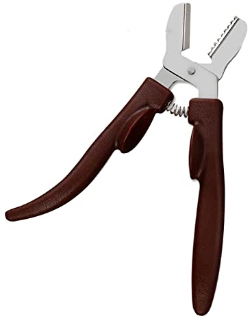 Kastanien Clip,Edelstahl Maronizange, Walnüsse Nußknacker,2 in 1 Maronen Messer, Kastanienöffner,Walnuss Zangen Öffner,Haselnussk öffner Trockenobst Öffner Multifunktions Küchen Werkzeug (Braun)