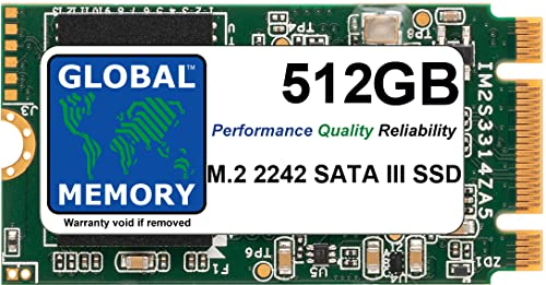 GLOBAL MEMORY Unità SSD SSD M.2 2242 NGFF SATA 3 da 512 GB, per computer portatili/desktop/server/postazioni di lavoro/schede madri