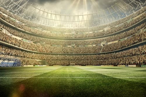 SADFA 10x8ft Soccer Field Backdrop, Football Pitch Stadium Backdrop Photography Background,Sports Backdrops for Photoshoot Birthday Party Decoration Supplies Banner