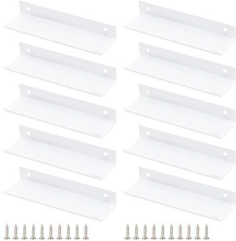 dentedeleao 10 Stück Schrankgriffe Weiß, Schubladen Griffe, Versteckte Schrankgriffe, Möbelgriffe 120mm, für Kleiderschrank Schrank Schlafzimmer Küche