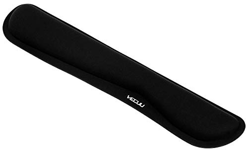 Tapis de Repose Poignet Clavier en Mousse Mémoire pour Une Frappe Facile en Soulagement de Douleur, Poignet Support en Ergonomique Antidérapant pour Ordinateur, Portable, Bureau, Jeu Sur PC (Noir)