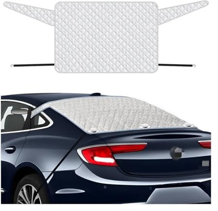 JNNJ Copertura Parabrezza Posteriore Dell'auto, Copertura della Neve per Lunotto Posteriore Auto, Pellicola Antighiaccio Prevenire Neve Vento Copri Parabrezza Magnetico, per Maggior Parte Veicoli