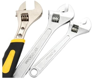 ZYCZXYXX Chiave inglese regolabile ad apertura grande Chiave scorrevole ad angolo regolabile Strumenti domestici(15 inch steel handle)