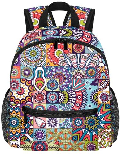 Süßer Kleinkind-Rucksack – moderne Kindertasche für Vorschule, Schule, Mädchen und kleine Kinder, Rot, Mehrfarbig 5, 25.4x10x30 CM/10x4x12 in