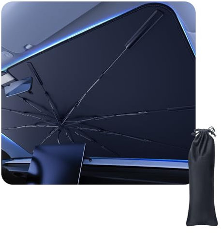 CDEFG Compatible con Dacia Jogger Hybrid/Extreme 2022-2024 2025 Parasol Coche Delantero Parasol Coche Paraguas Plegable con Anti UV Rayos Parabrisas Coche Bloque Calor UV Accesorios