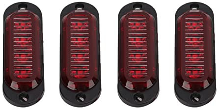 Luci Laterali del Camion Alta luminosità 3000K LED Impermeabili Easy Installazione Strobo Luce per Auto con Rimorchi di Camion Luce di Emergenza per Sicurezza per Sicurezza (Rosso)