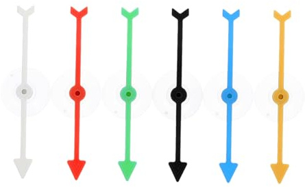 Flèche Tournante à Ventouse pour Jeux de Société, Lot de 6 en Plastique | Accessoire pour Fête et Table de Jeu, Design Léger et Portable, Pièces de Rechange pour Usage Ludique