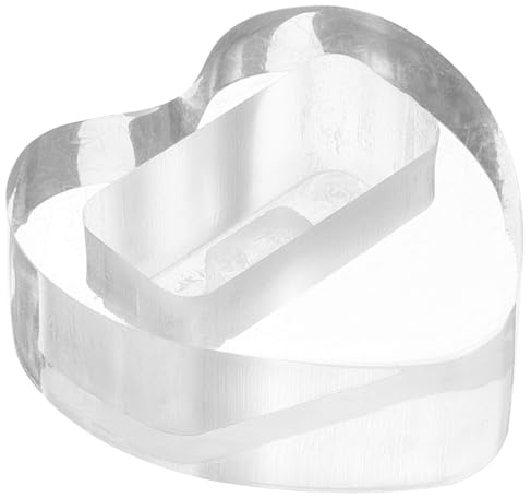 HANABASS Herzförmiger Kazoo Halter aus Acryl 2 Löcher Glatt Poliert für Tisch und Vitrine Tragbarer Ausstellungsständer für Kazoos