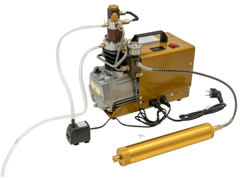 KANBCNG Pompa ad aria ad alta pressione, 2 l, 300 bar, gonfiabile, 100 l/min, con separatore olio, acqua 30 MPA, pompa ad aria elettrica PCP, compressore d'aria portatile