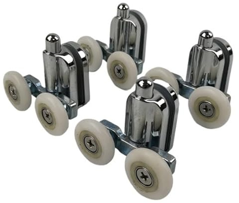 WLCNYL roulettes de Porte de Douche, roulettes/Roues/glissières de Porte de Douche, roulettes/glissières de Porte de Douche inférieures et supérieures, Double Roue de Remplacement pour cabines de d