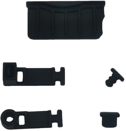 Tappi di polvere in silicone coperchio antipolvere per 3DSXL/3DSLL/2DS/New 3DS XL LL,Gioco Macchina Interfaccia Porta Cappuccio Protettore Tappo Antipolvere (nero)