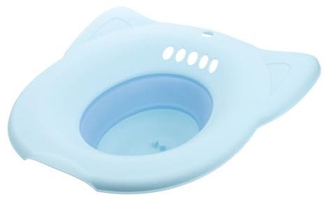 TEMPNAP Faltbarer Sitz Badebassin für Toiletten Sitzbad für Toiletten Robust und Platzsparend zur Hygiene und Persönlichen Pflege Blau