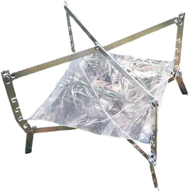 Kit barbecue pieghevole in acciaio inox da campeggio, altezza regolabile e griglia per falò, per cucinare all'aperto