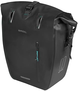 Basil Rivo Einzeltasche - MIK Hooks inkl. - 25-31L - Wasserfest - Schwarz