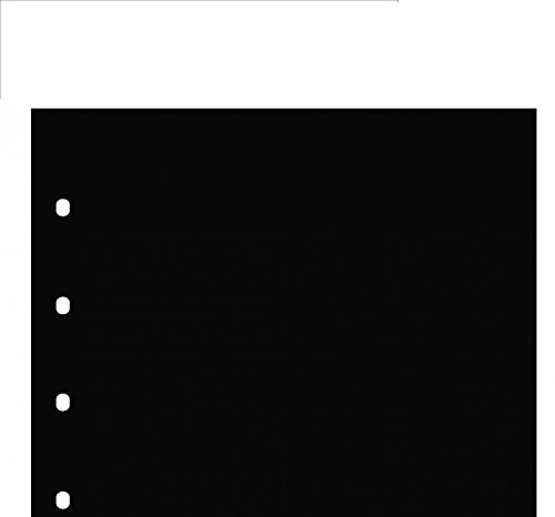 SAFE 5 x 7402 Premium Schwarze Zwischenblätter - Zwischeneinlagen passend Premium & Artline Münzhüllen - Münzblätter - Banknotenblätter - Postkartenblätter - Ergänzungsblätter