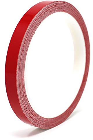 Finest Folia 10 Meter (0,79€/Meter) Zierstreifen Auto Motorrad Boot Modellbau Farbauswahl Dekorstreifen Seitenstreifen Klebestreifen (Rot Glanz, 6mm Breite)