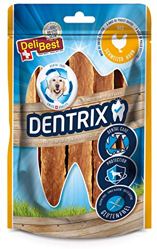 DeliBest Dentrix aus Schweizer Hähnchen I Hunde dental Sticks für Zahnreinigung I kalt geformt - schmackhafter Hunde Snack aus frischem Fleisch I Hundezahnpflege Snack 70g