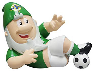 FOCO IFA Northern Ireland Football World Up European Sliding Tackle Garden Gnome Ornament Indoor/Outdoor