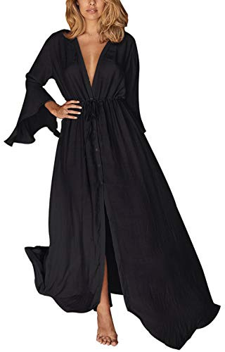 YOUKD Cardigan Manica Lunga Kimono Bohémien Abito Coprispalle Casual di Grandi Dimensioni per Donna