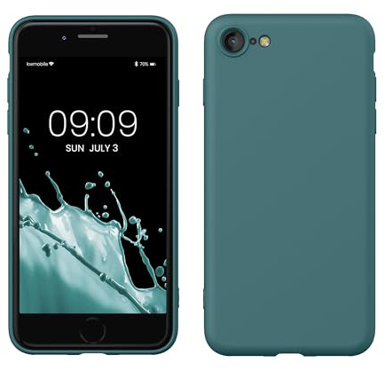 kwmobile Handyhülle für iPhone SE 2022 Hülle/iPhone SE 2020 / iPhone 8 / iPhone 7, für iPhone SE Hülle - Schutzhülle für kabelloses Laden - Case in Arctic Night
