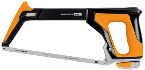 Fiskars Pro Bügelsäge, Sägeblattlänge: 30 cm, 24 TPI, Schwarz/Orange, TrueTension, 1062931
