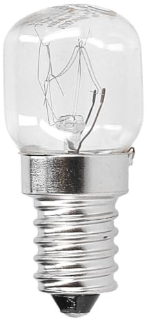 easyPART passend für EUROPART 10006972 Lampe E14 15W 25mmØ 57mm 240V | 300Grad, Universal, für Backofen, Kühlschrank, Röhrenlampe, Sockel Gewinde, Speziallampe, Hitzebeständig, Backofenlampe
