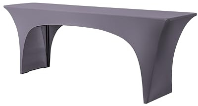 EBETA E Elastisch Biertischhussen Biertisch-Auflage & Tischdecke für 50cm Breite Bierzeltgarnitur Stretch Hussen für Festzeltgarnituren Hussen (Taupe)