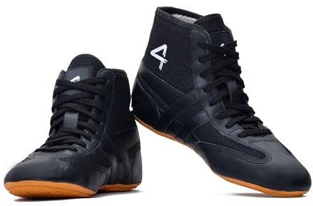 Quive Kabaddi Shoes, Wrestling Shoes (Black, UK_Footwear_Size_System, Adult, Men, Numeric, Medium, Numeric_8)
