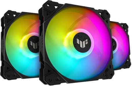 ASUS TUF Gaming TF120 ARGB Chassis Fan 3 Pack 3Pin Customizable LEDs, Advanced Fluid Dynamic Bearing, 120mm PWM Control, Anti-Vibration Pads, Double-Layer LED Array for Computer Case & Liquid Radiator