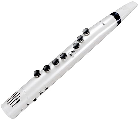 MOOER WI100 Digitales Blasinstrument, Mini Elektrisches Saxophon mit Drei-Oktav-Bereich, Pitch-Shifter und 37 Tönen, Weiß