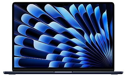 Apple 2023 MacBook Air laptop with M2 chip: 15.3-inch Liquid Retina display, 8GB RAM, 256GB SSD storage, backlit keyboard, 1080p FaceTime HD camera, Touch ID. Works with iPhone/iPad; Midnight