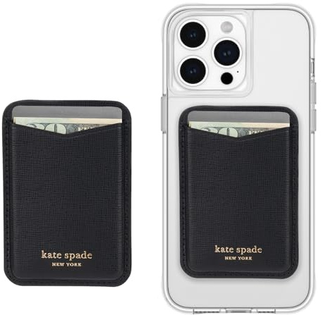 Kate Spade New York magnetisk plånbok/korthållare – kompatibel med MagSafe-plånbok – svart