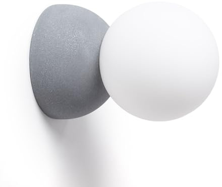 LEDKIA LIGHTING Applique da Parete Gesso - Cemento Delya Grigio G9