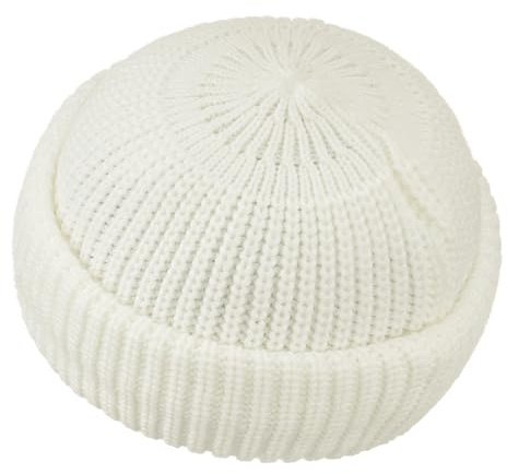 CLAPE Strickmütze Herren Damen Kurze Beanie Winter Docker Mütze Ohne Schirm | Elastisch,Faltbar,Winddicht,Einfarbig,Klassische Unisex Fisherman Beanie Wintermütze für Alltag,Freizeit,Reisen,Angeln