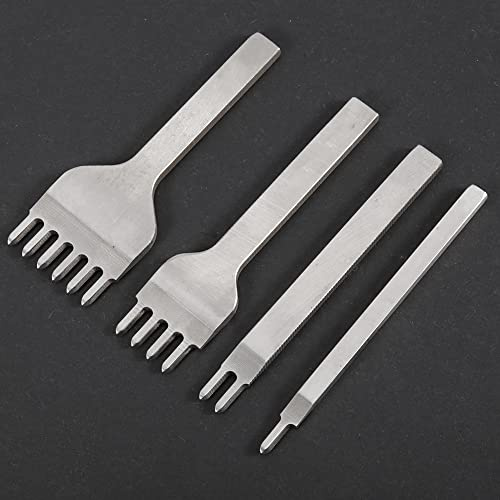 Lederhandwerkswerkzeug, 4PCS 1 (Diamant 6mm Abstand 1+2+4+6 Zähne)
