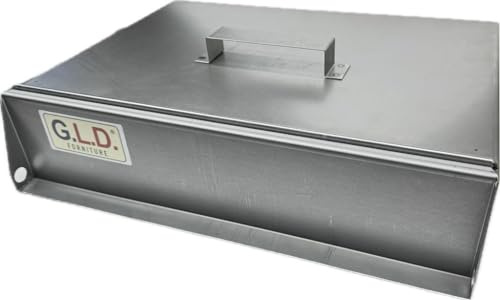 Coppo rettangolare con sportello 45x35x H 13 cm per camino per cottura alla brace in Ferro