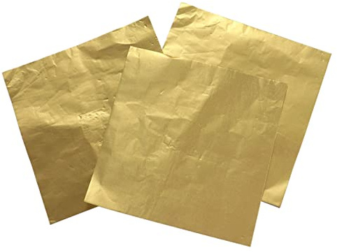 Beaupretty 200 Piezas Papel de Aluminio para Envolver Dulces Adecuado para Fiestas y Regalos Unidades de Papel de Obsequio Dorado