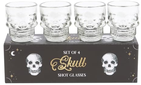 Something Different Wholesale Set mit 4 Totenkopf-Schnapsgläsern – Heben Sie ein Glas zum Außergewöhnlichen