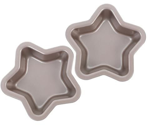 Cabilock 2stücke Goldene Antihaftbeschichtete Stern-kuchenbackformen Wiederverwendbare Backformen Für Brot Toast Und Kuchen Robustes Backzubehör Für Heimisches Backen Und Geschenkideen
